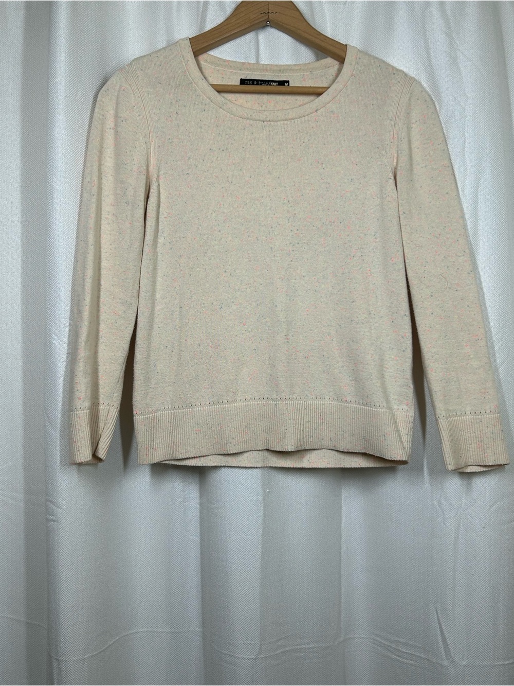 Rag & Bone Cotton Confetti Sweater Knit Size Medium Pullover